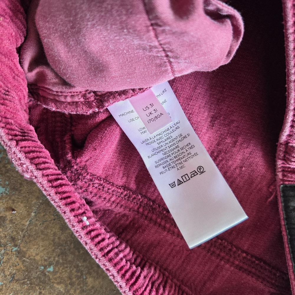 BDG Urban Outfitters Berry Corduroy Mom Pants Size 31 Straight Leg High Rise - Picture 7 of 8
